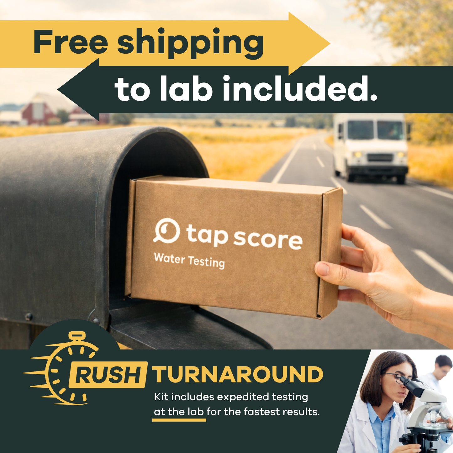 Kit includes expedited testing at the lab for the fastest results. Free shipping to lab is also included.